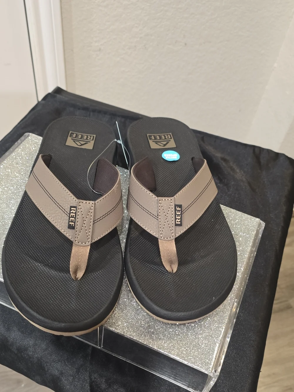 Reef Element TQT Flip-Flop Sandals- Black/Tan